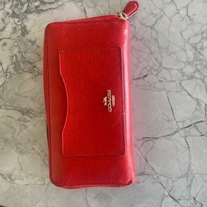Red coach wallet